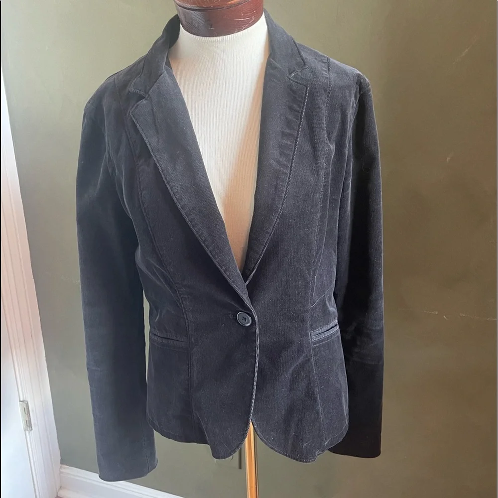 Calvin Klein Jeans one-button Black Corduroy Blazer Size M - Picture 1 of 6